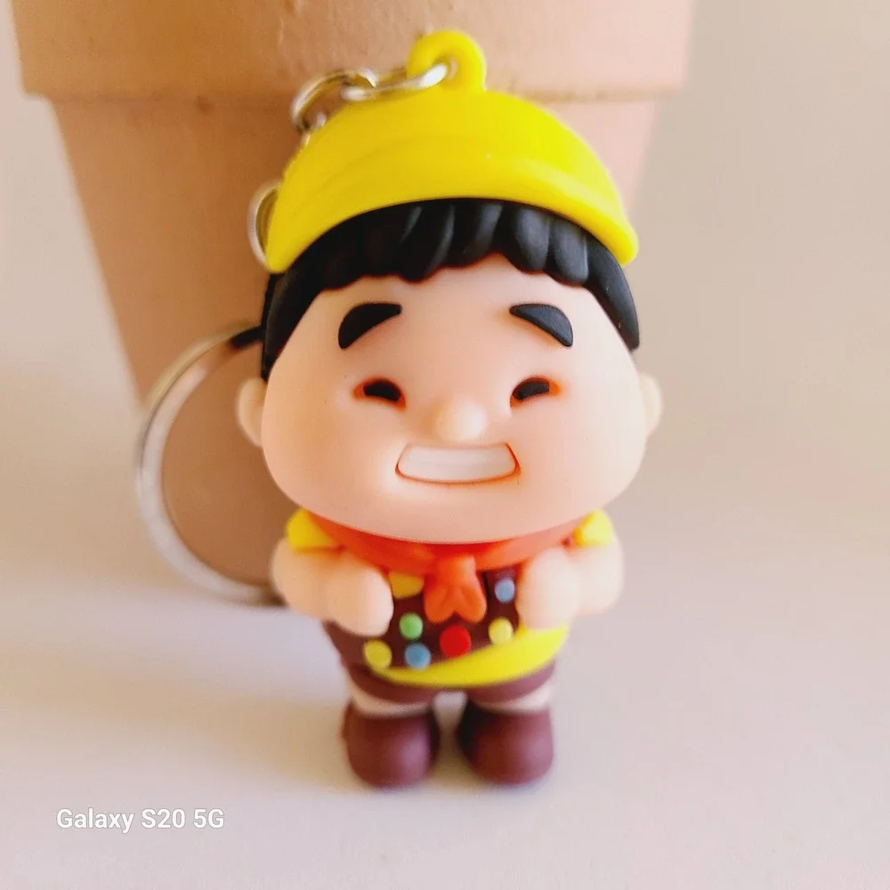 Cute Cartoon Boy Keychain Yellow Hat Red Scarf‎ Backpack Charm NEW Collectible